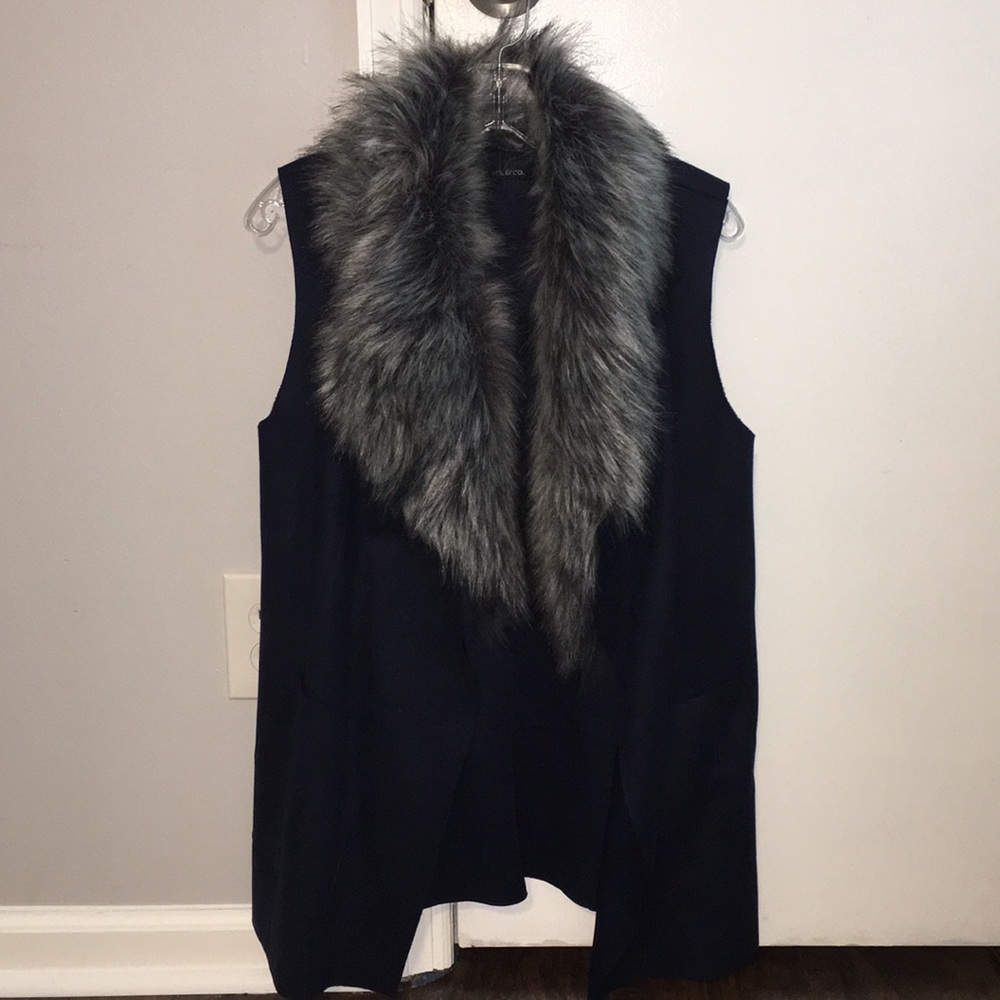 Fur Collared Vest